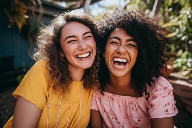 Foto belos melhores amigos de raça mista