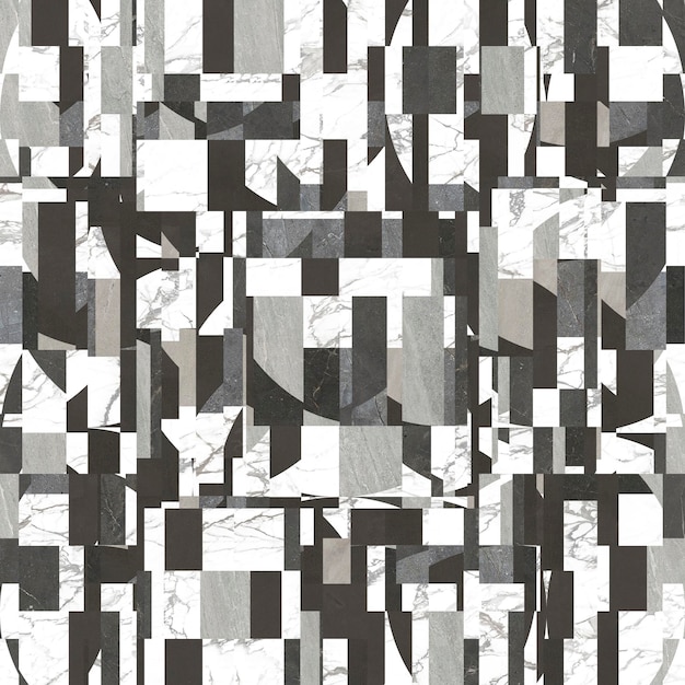 Belos padrões de patchwork misturados de mármores cinzentos brancos e cinzentos escuros