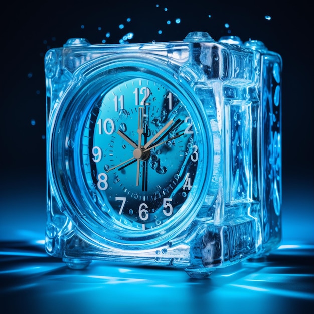 Belos relógios congelados de longa exposição fotografia Ai gerada arte