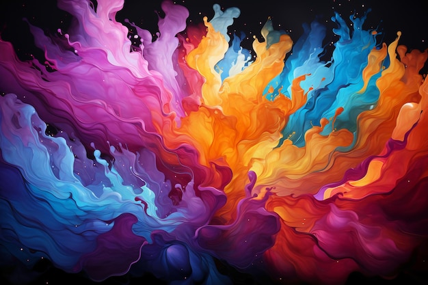 Foto beluca color grandiente fondo pictura trippy hippster elegante pintura a óleo