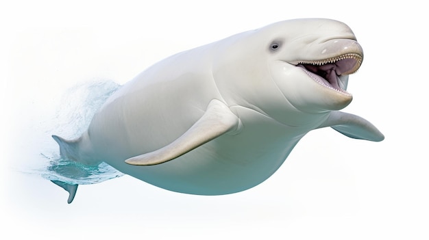 Beluga-Wal auf weißem Hintergrund