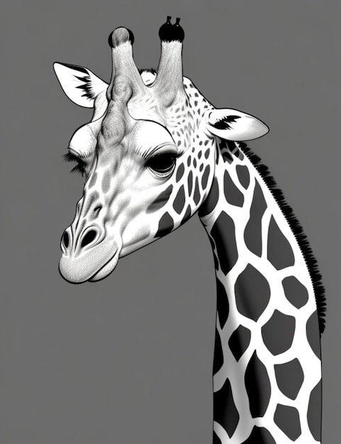 bemalte Giraffe