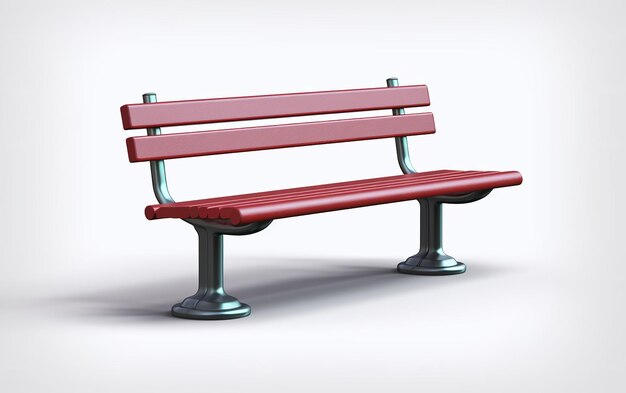 Foto bench de exercício em fundo transparente renderização 3d