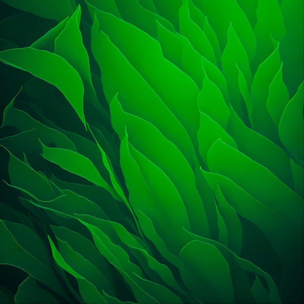Foto bendición botánica un verde animado en un lienzo de la naturaleza generative ai