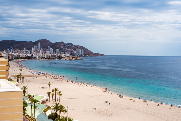 Benidorm horizonte paisaje de playa