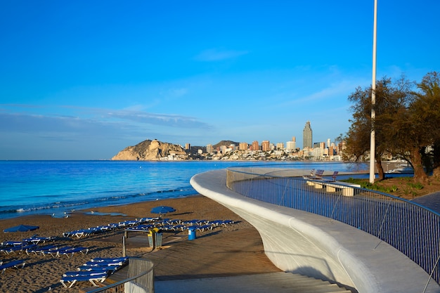 Benidorm Poniente Strand in Alicante Spanien