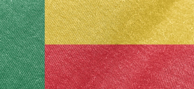 Benin-Stoff Flaggen-Baumwollmaterial breite Flaggen Tapete-farbiger Stoff Benin-Flaggen-Hintergrund
