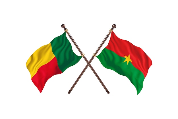 Benin versus Burkina Faso, Fundo de Bandeiras de Dois Países