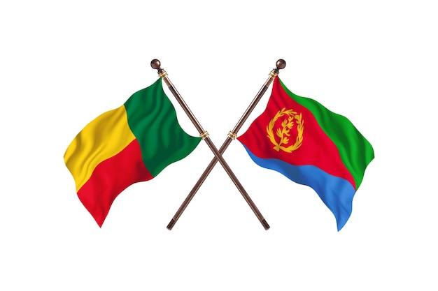 Benin versus Eritrea dos países banderas antecedentes