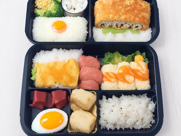 Bento do Japão com vários enchimentos