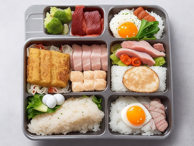 Bento de Japón con varios rellenos