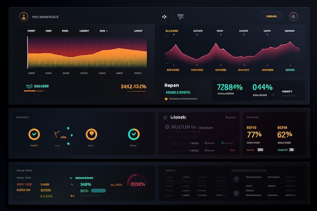 Foto benutzeroberflächen-dashboard