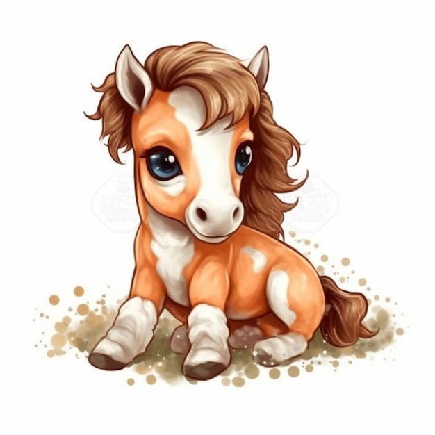 Über das süße Baby Pferd Sublimation Clipart