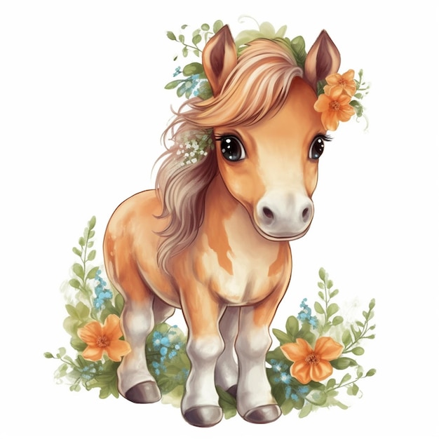 Über das süße Baby Pferd Sublimation Clipart