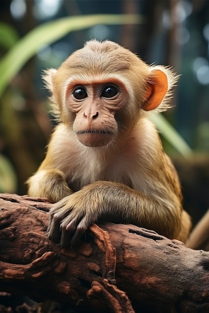 Berbere MonkeyHD 8K Wallpaper Stock Photographic Image