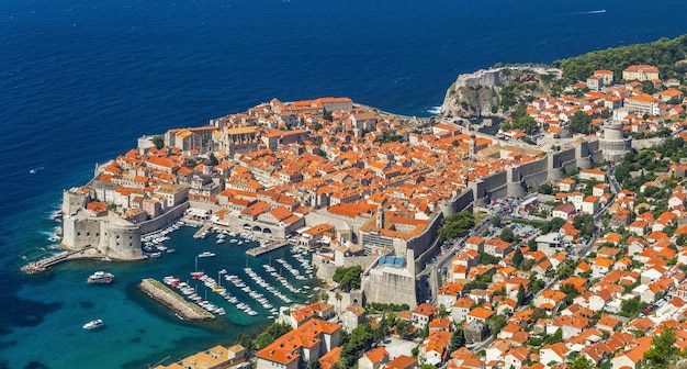 Überblick über die Altstadt von Dubrovnik Kroatien