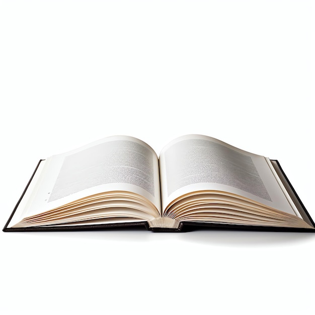 Überblick über ein offenes Buch mit leeren weißen Seiten Notizbücher für Katalogzeitschriften