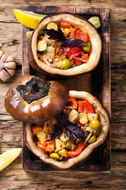 Berenjenas Al Horno Con Verduras