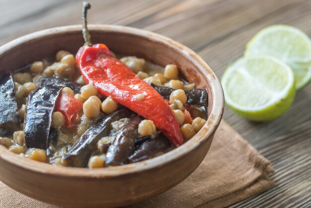 Foto berenjenas y garbanzos al curry