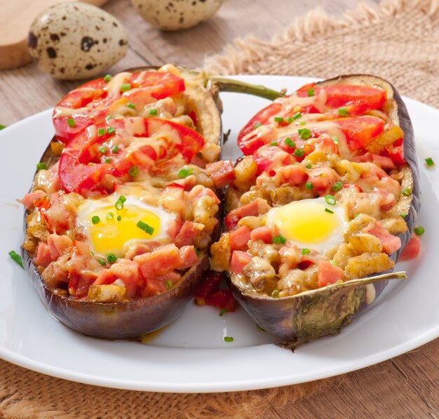 Berenjenas rellenas al horno