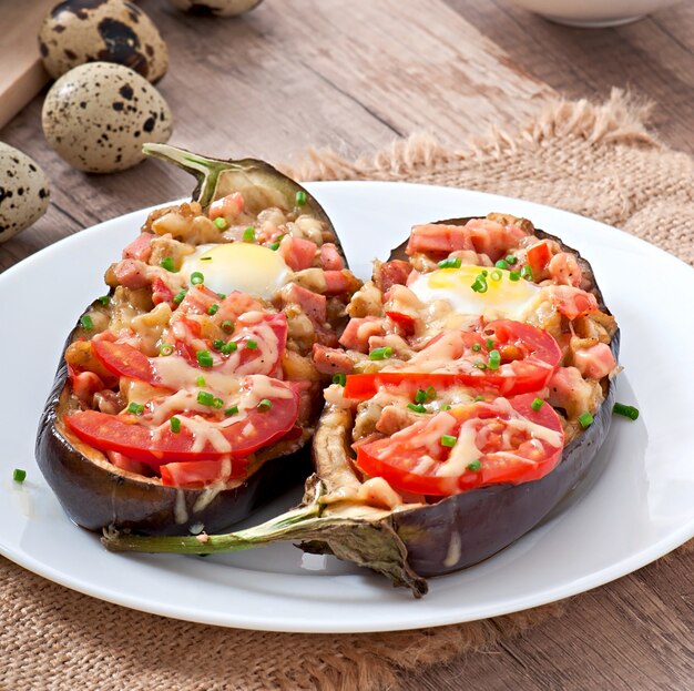 Berenjenas rellenas al horno