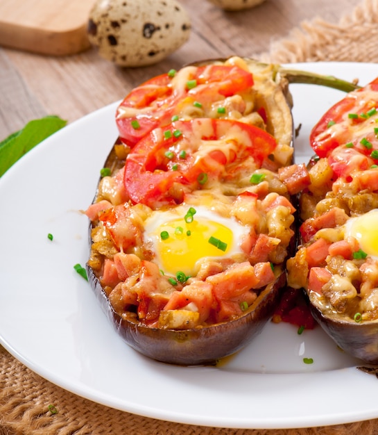 Berenjenas rellenas al horno