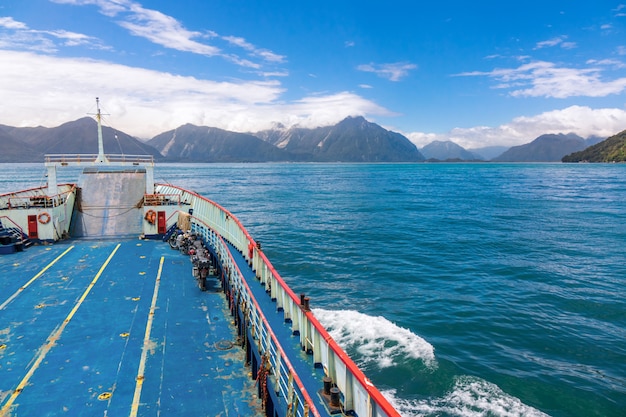 Überfahrt See der Fähre in Patagonien, Chile, Südamerika