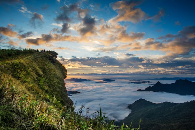 Berg bei Phucheefa, Chiangrai-Provinz, nördlich von Thailand.