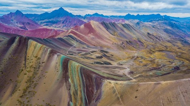 Berg der Farben in Winicunca in der Gemeinde Pitumarca