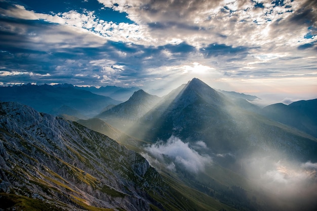 Berg im Morgengrauen