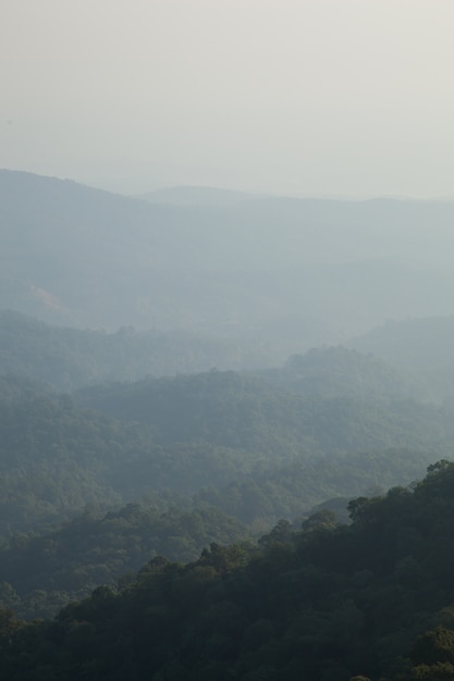 Berg mit Nebel