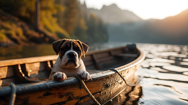 Bergabenteuer am See mit dem besten Freund des Menschen