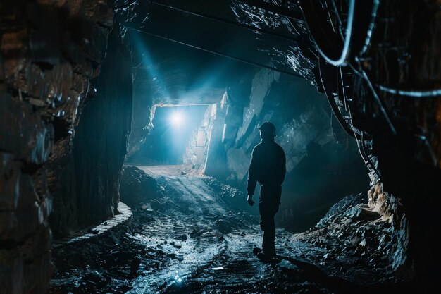 Bergarbeiter im Bergbau hart arbeitendes Berufskonzept