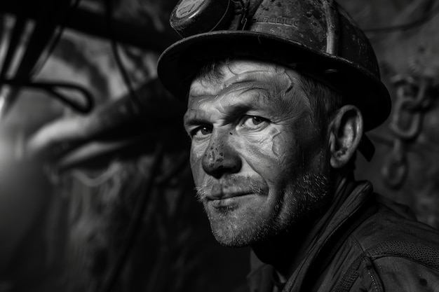 Bergarbeiter im Bergbau hart arbeitendes Berufskonzept
