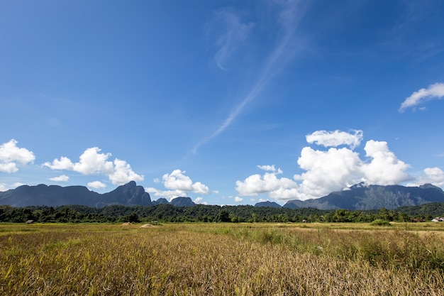 Bergblick bei Vang Vieng, Laos