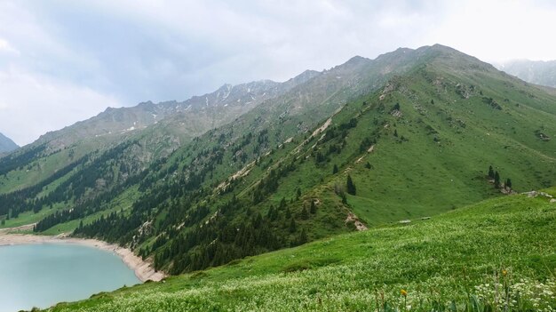 Bergblick mit Bergsee