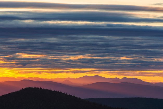 Berge am Sonnenuntergang