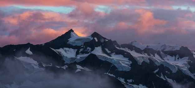 Berge am Sonnenuntergang