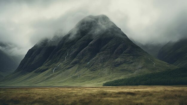 Berge im Stil schottischer Landschaften
