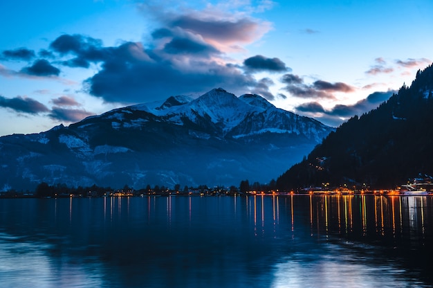 Berge Skigebiet Zell am See Österreich.