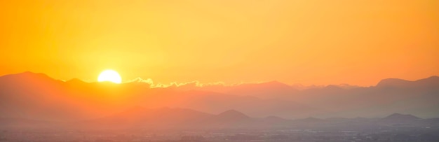 Berge Sonnenuntergang Panoramalandschaft