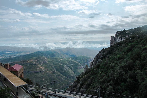 Berge und das Kloster Montserrat. Barcelona. Spanien