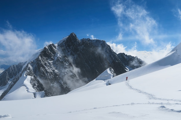 Berge und Gletscher herrliche Aussicht