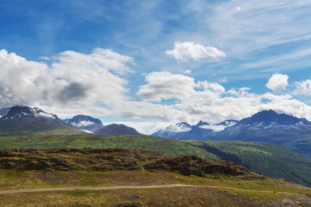 Berge von Alaska im Sommer