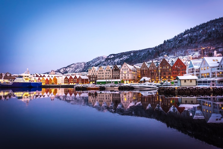 Foto bergen zu weihnachten