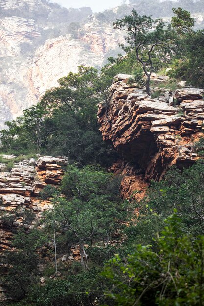 Foto bergfelsen aus nächster nähe