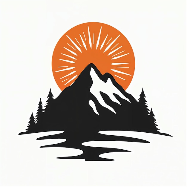 Berglandschaft bei Sonnenuntergang