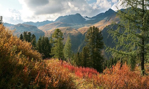 Berglandschaft, Herbstansicht, wilde Orte