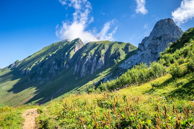 Berglandschaft im Grand-Bornand, Haute-Savoie, Frankreich