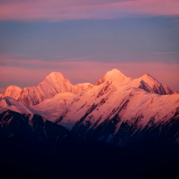 Berglandschaft im Sonnenaufgang ai erzeugt